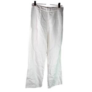 SIR. 100% Linen White Slacks Structured Summer Trousers Size XS